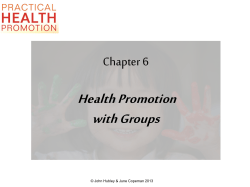 Practical Health Promotion Chapter 2 Introduction to