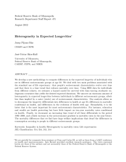 Heterogeneity in Expected Longevities