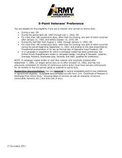 5-Point Veterans` Preference