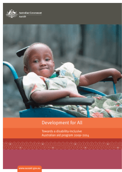 Development for All - Department of Foreign Affairs and Trade