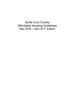 Affordable Housing Guidelines - Santa Cruz County Planning