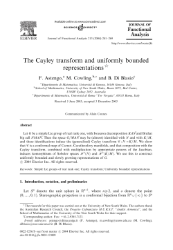 The Cayley transform and uniformly bounded