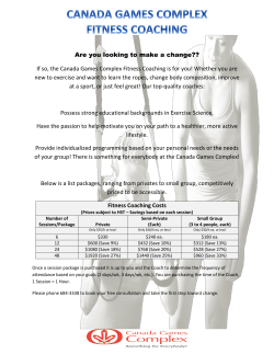 Are you looking to make a change?? If so, the Canada Games