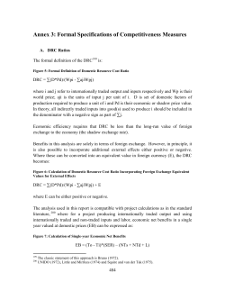 Comparative Value Chain and Economic Analysis of the Apparel