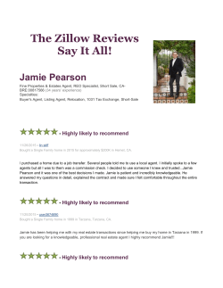 The Zillow Reviews Say It All! Jamie Pearson Fine Properties