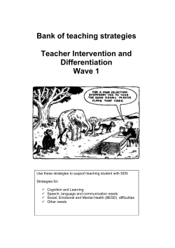 the Bank of Teaching Strategies