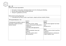 KS1 &ndash; PE National Curriculum requirements: &bull; Participate in team