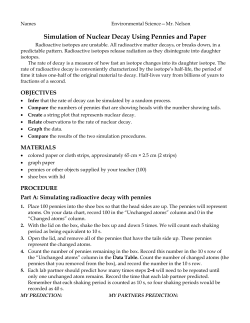 Simulation of Nuclear Decay Using Pennies and Paper