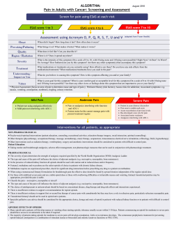 ALGORITHM - Cancer Care Ontario