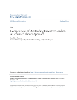 Competencies of Outstanding Executive Coaches: A Grounded