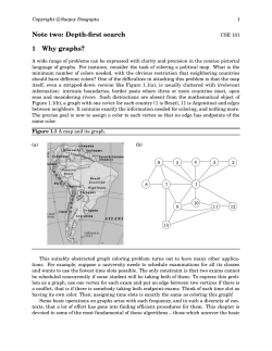 Note two: Depth-first search 1 Why graphs?
