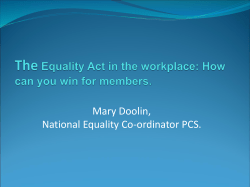 The Equality Act in the workplace: How can you win for members