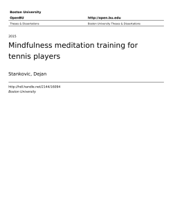 Mindfulness meditation training for tennis players - OpenBU