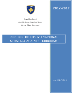2012-2017 republic of kosovo national strategy againts terrorism