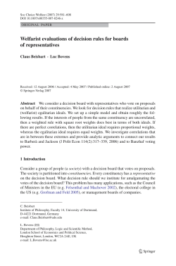 Welfarist evaluations of decision rules for boards of