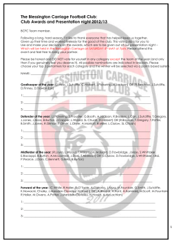 Club Awards and Presentation night 2012/13
