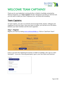 team captains! - Southlake Foundation