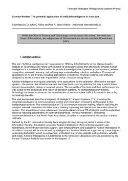 Science Review: The potential application of artificial intelligence in