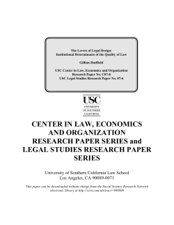 The Levers of Legal Design: Institutional Determinants of the Quality