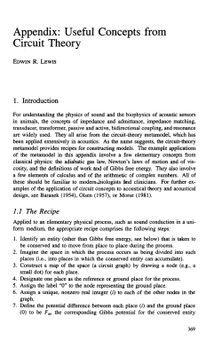 Appendix: Useful Concepts from Circuit Theory