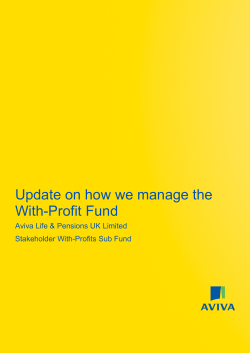 Update on how we manage the With-Profit Fund