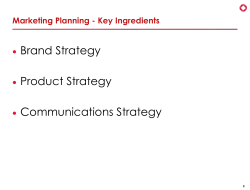 Marketing Planning - Key Ingredients