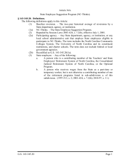 G.S. 143-345.20 Page 1 Article 36A. State Employee Suggestion