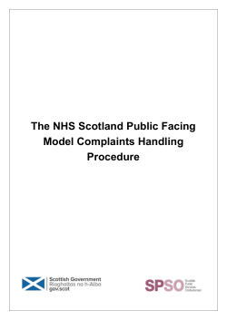 The NHS Scotland Customer Facing CHP