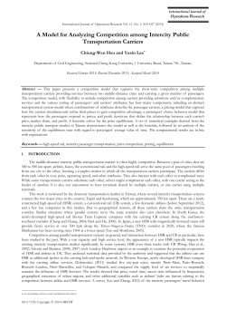 A Model for Analyzing Competition among Intercity Public