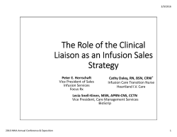 The Role of the Clinical Liaison as an Infusion Sales Strategy