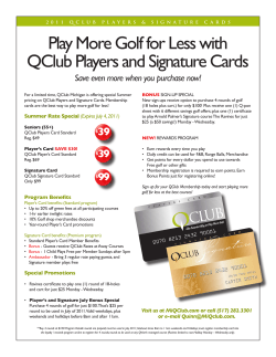 Play More Golf for Less with QClub Players and
