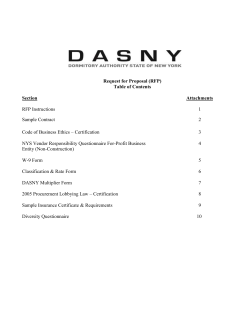 RFP Instructions - Dormitory Authority of the State of New York