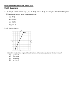 Practice Semester Exam: 2014-2015 Unit 5 Questions 5.1