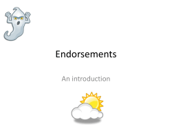 Everything you ever wanted to know about endorsements