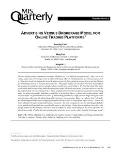 advertising versus brokerage model for online trading platforms