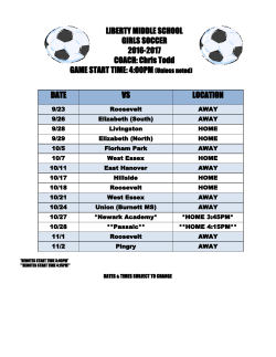 LIBERTY MIDDLE SCHOOL GIRLS SOCCER 20162017 COACH