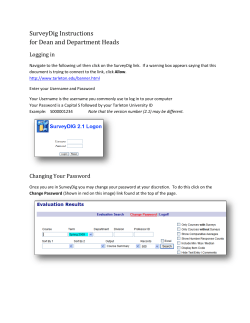 SurveyDig Instructions for Dean and Department Heads