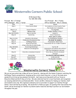 May Newsletter - Whiteoaks Public School
