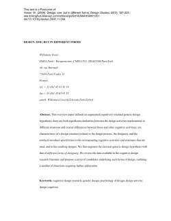 "generic" design, but also different "forms" of design