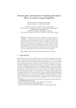 Serious game and students` learning motivation: effect of