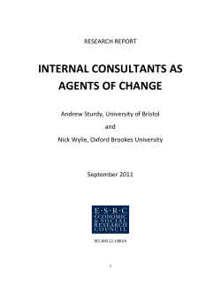 internal consultants as agents of change