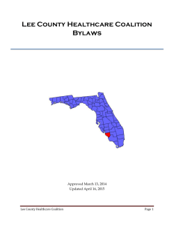 Lee County Healthcare Coalition Bylaws