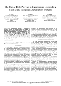 The Use of Role Playing in Engineering Curricula: a