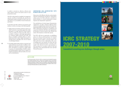 icrc strategy 2007-2010 - International Committee of the Red Cross