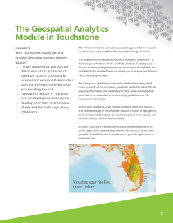 The Geospatial Analytics Module in Touchstone