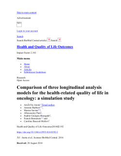 Comparison of three longitudinal analysis models for the health