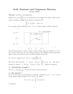 18.03 Existence and Uniqueness Theorem