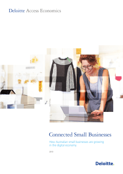 Connected Small Businesses - Deloitte Access Economics