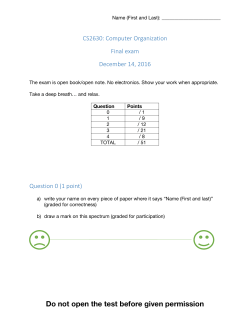 Do not open the test before given permission