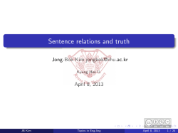 Sentence relations and truth